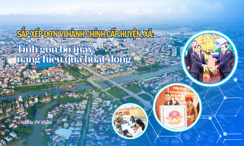  Sắp xếp đơn vị hành chính cấp huyện, xã: Tinh gọn bộ máy, nâng hiệu quả hoạt động